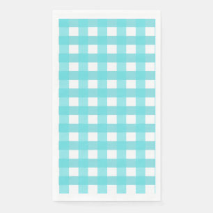 Serviette En Papier Vichy Bleu Ciel