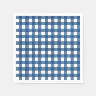 Serviette En Papier Vichy Bleu marine