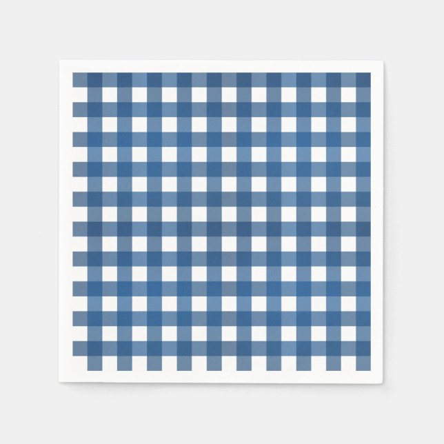 Serviette En Papier Vichy Bleu marine (Devant)