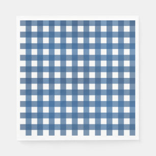 Serviette En Papier Vichy Bleu marine