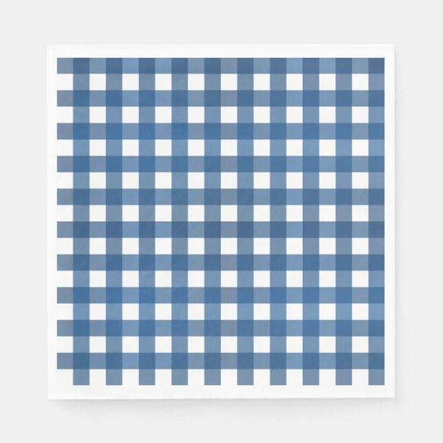 Serviette En Papier Vichy Bleu marine (Devant)
