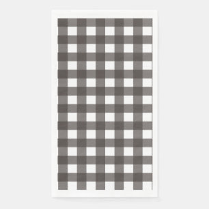 Serviette En Papier Vichy Gris anthracite