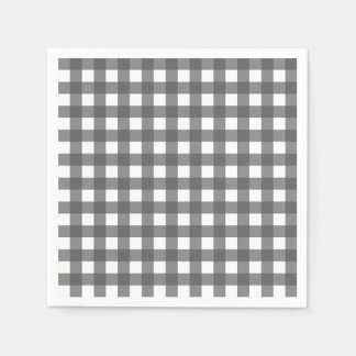 Serviette En Papier Vichy Gris clair