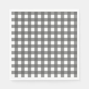 Serviette En Papier Vichy Gris clair