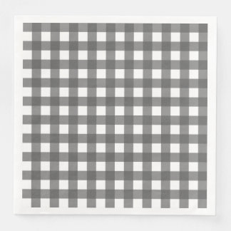 Serviette En Papier Vichy Gris clair