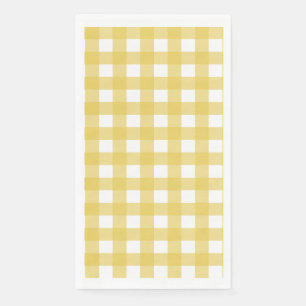 Serviette En Papier Vichy Jaune clair