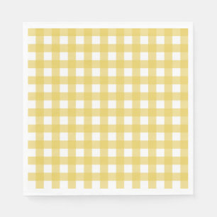 Serviette En Papier Vichy Jaune clair