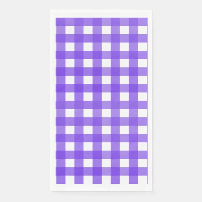 Serviette En Papier Vichy Lavande (Devant)