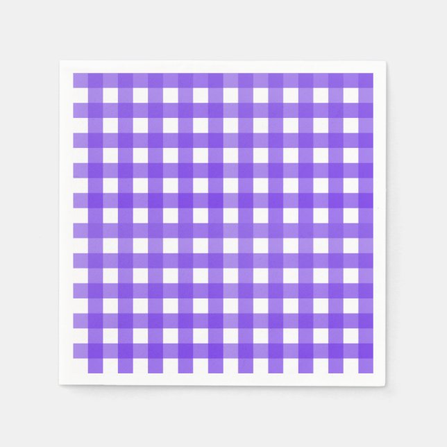 Serviette En Papier Vichy Lavande (Devant)
