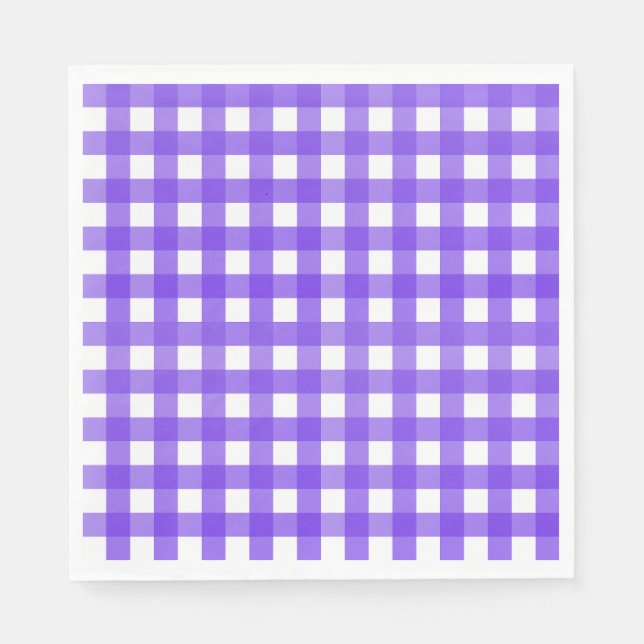 Serviette En Papier Vichy Lavande (Devant)