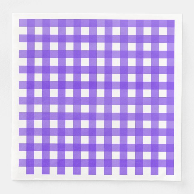 Serviette En Papier Vichy Lavande (Devant)
