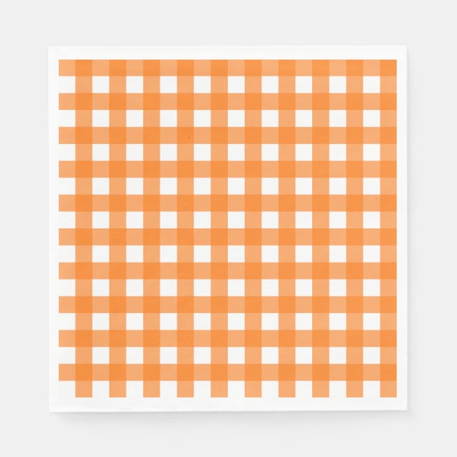 Serviette En Papier Vichy Orange (Devant)