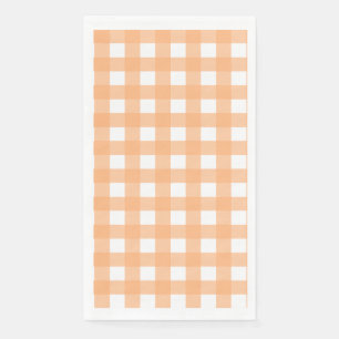 Serviette En Papier Vichy Orange clair
