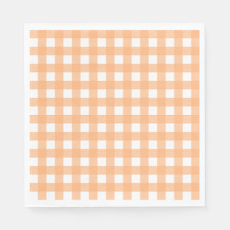 Serviette En Papier Vichy Orange clair