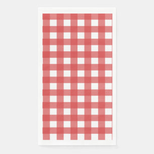 Serviette En Papier Vichy Rouge