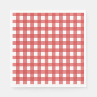 Serviette En Papier Vichy Rouge