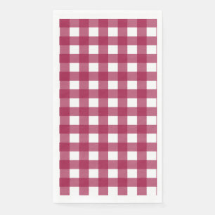 Serviette En Papier Vichy Rouge Cerise