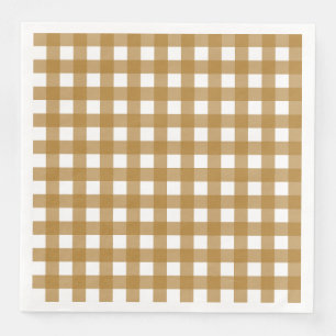 Serviette En Papier Vichy Sienne