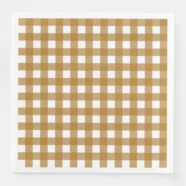 Serviette En Papier Vichy Sienne (Devant)