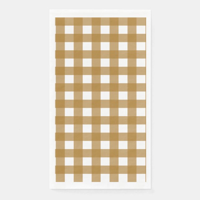 Serviette En Papier Vichy Sienne (Devant)