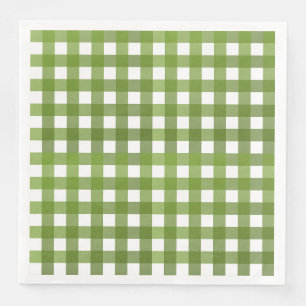 Serviette En Papier Vichy Vert