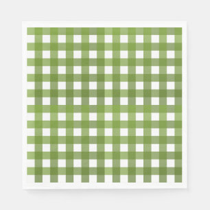 Serviette En Papier Vichy Vert
