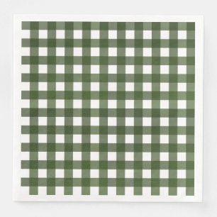 Serviette En Papier Vichy Vert d'Alsace
