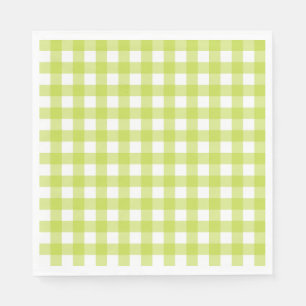 Serviette En Papier Vichy Vert pomme