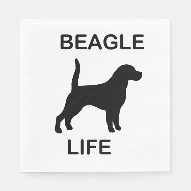 Serviette En Papier vie beagle (Devant)