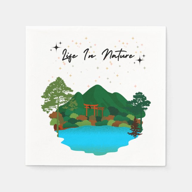 Serviette En Papier Vie dans la nature Papier Napkin (Devant)