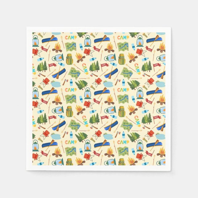 Serviette En Papier Vie du camping (Devant)