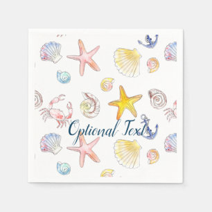 Serviette En Papier Vie marine et Ancres