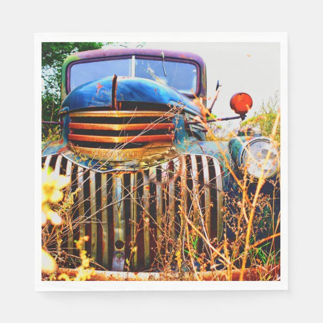 Serviette En Papier vieilles serviettes de camion de ferme (Devant)