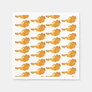 Serviette En Papier Viennese Schnitzel - Carte De L'Autriche