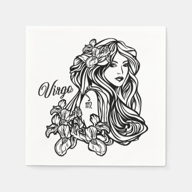 Serviette En Papier Vierge du zodiaque Vierge (Devant)