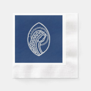Serviette En Papier Vierge Marie, dentelle blanche, bleu marine