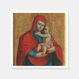 Serviette En Papier Vierge Marie et Enfant Jésus par Jan Rombauer