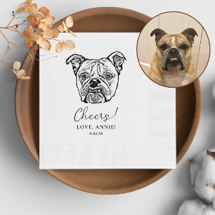 Serviette En Papier Vieux anglais Bulldog Personnalisé Cheveux serviet
