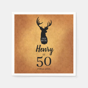 Serviette En Papier Vieux Buck 50e Anniversaire