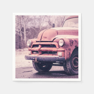 Serviette En Papier Vieux camion rouillé