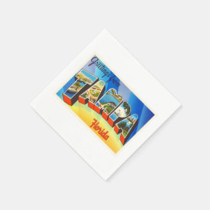 Serviette En Papier Vieux souvenir de Vintage voyage de Tampa la