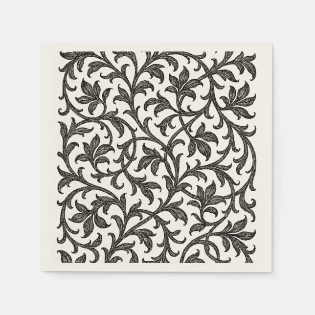 Serviette En Papier Vigne feuillue de conte de fée fantaisiste (Devant)
