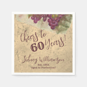 Serviette En Papier Vignoble 60ème Anniversaire À 60 Bourgogne
