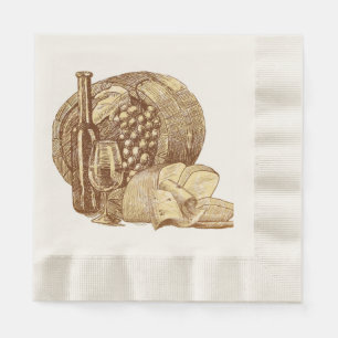Serviette En Papier Vignoble de vignes de vigne