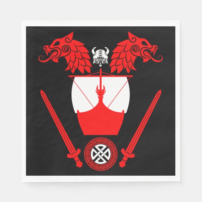 Serviette En Papier Viking danois (Devant)