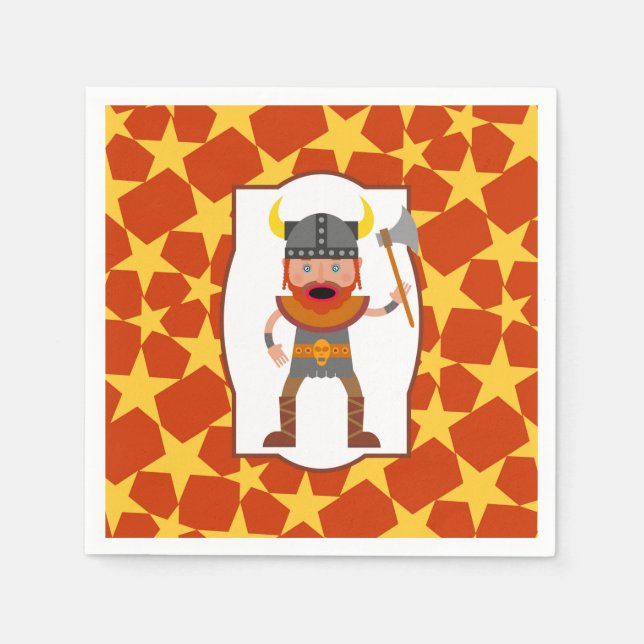 Serviette En Papier Viking Warrior Boy Birthday Party (Devant)