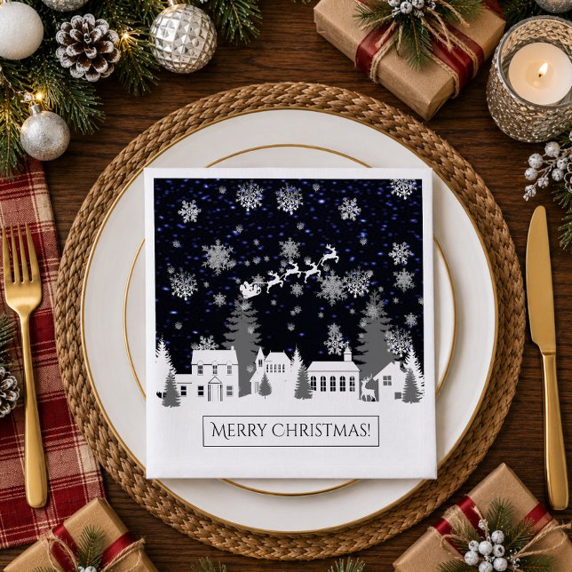 Serviette en papier Village de Noël (Christmas Village Paper Napkins)