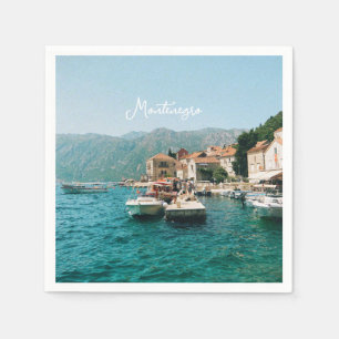 Serviette En Papier Ville côtière de Perast, Monténégro