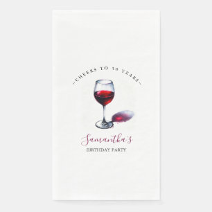 Serviette En Papier Vin Anniversaire Fête Papier à thème Napkins