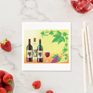 Serviette En Papier Vin Avec Papier De Raisins